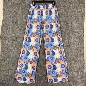 Ava Lynn Pants Womens Large Straight‎ Leg Floral Lightweight USA Bottoms